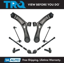 TRQ Front Steering Suspension Kit Control Arms Ball Joint Tie Rod Sway Link 8pc