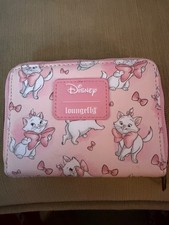 Cartera Loungefly Disney The Aristocats Marie Floral Cremallera Alrededor Usada