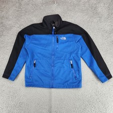 The North Face Full-Zip Soft Shell Jacket Boys M 10/12 Blue Black