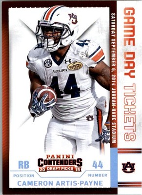 2015 Panini Contenders Draft Picks Game Day Tickets #8 Cameron Artis-Payne FB