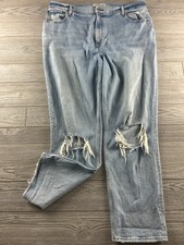 Abercrombie  Fitch The 90's Straight Ultra High Rise Jeans Women's Size 34/18L