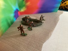 1/32 scale WW2 British Commandos and raft conversions painted Airfix