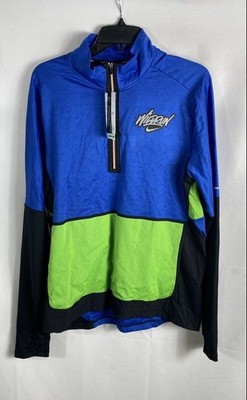 Nike Men's Wild Run Element Half-Zip Running Jacket Blue Colorblock NWT Sz M