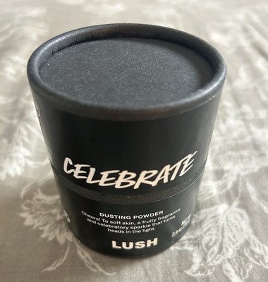 Lush Celebrate Dusting Powder for Body, Unisex Department, Black, 2.4 oz