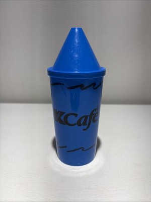 Vintage K-Mart Blue Crayon  The Collectibles  Cup Hard Plastic With Lid