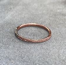 Copper Ring Stackable Hammered Rings band Size 7.5 Wedding Ring Unisex thin 2mm