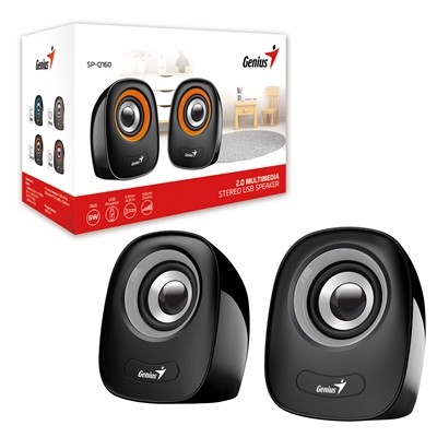 Genius Sp-Q160 Iron Grey Stereo Speakers
