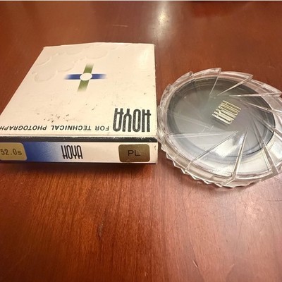 Hoya 52.0s PL filter 52mm vintage with case & box photography