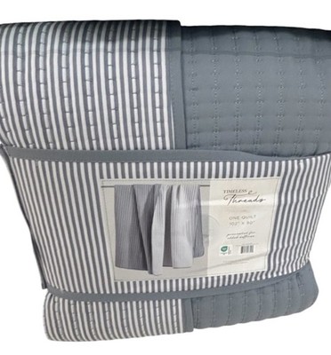 Timeless Threads Vapor Blue King Quilt 102 x90 