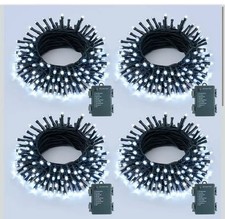 Battery Operated String Lights 4 Pack 16.5Ft 50LED String Lights with Remote ...