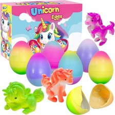 6 Pack Unicorn Hatching Surprise Eggs - Grows 600 - Easter Birthday Gifts for Ki