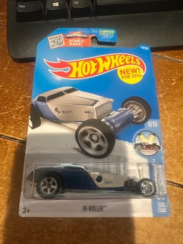 2016 Hot Wheels HW Showroom Hi-Roller #118 Blue