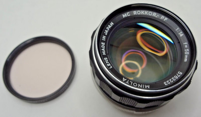 Minolta MC Rokkor-PF 58mm f/1.4 Standard MF Lens for MD Mount - FREE SHIPPING!!!