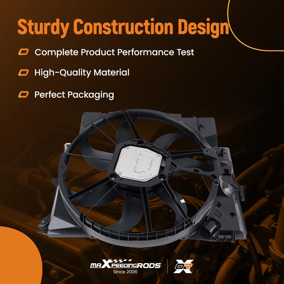 Radiator Cooling Fan Assembly 4 Pin for BMW 335xi 135i X1 Z4 2007-2016 620981 - Image 4 of 4