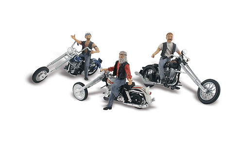 Woodland Scenics 5344 Accesorios Escala N AutoScenes: 3 Figuras y 3 Motocicletas | Zustand: Nuevo