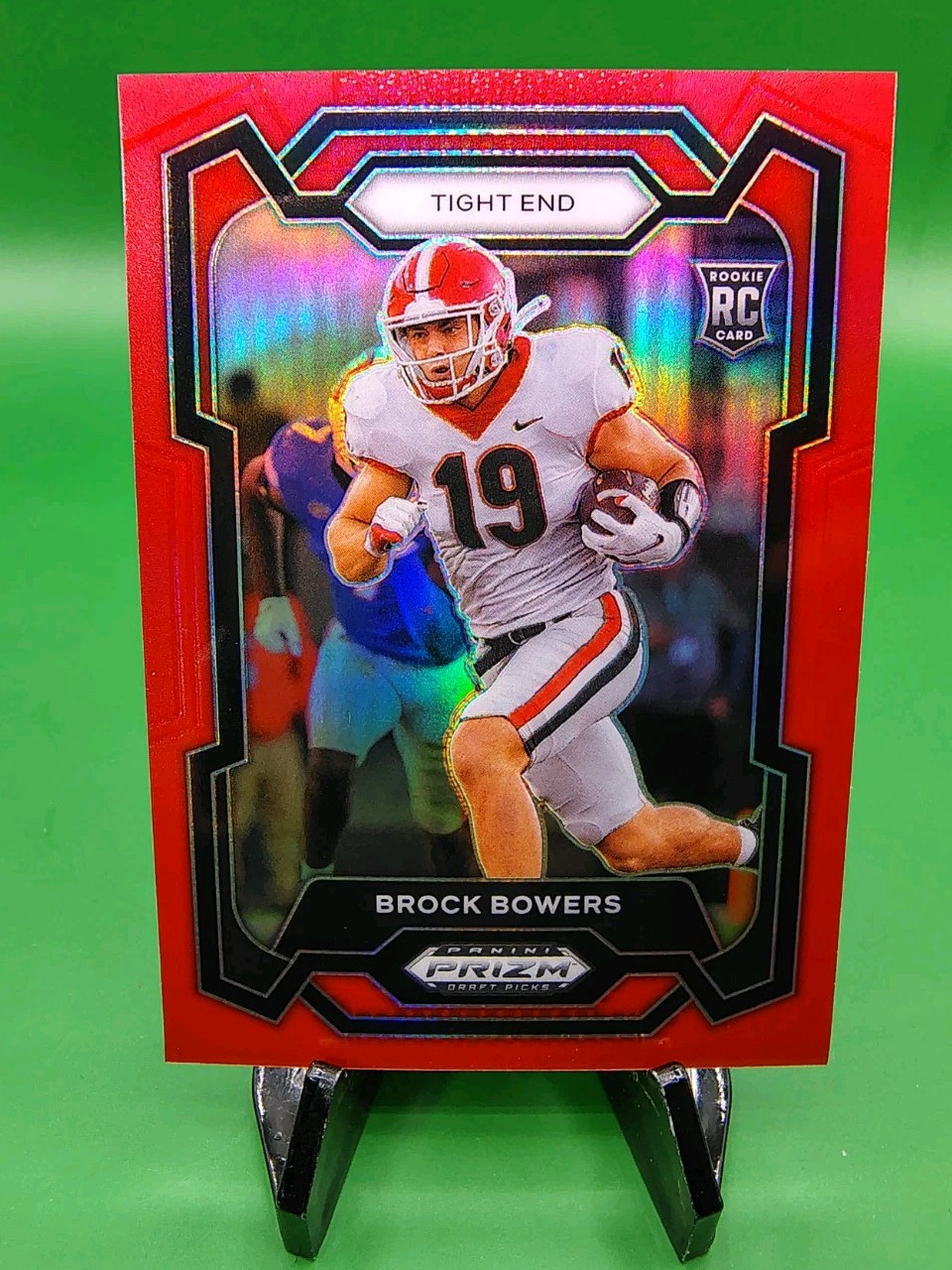 Brock Bowers 2024 Prizm Draft Picks #107 Red Prizm Rookie Card #251/299 Clean 💎