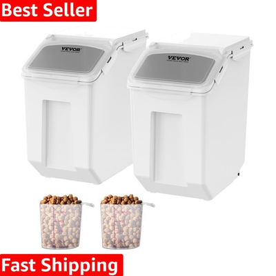 #ad Ingredient Storage Bin 2 x 15L Dispenser Bin with 2 Measuring Cups Attachab... $52.24