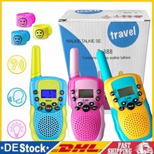 3er Kit Kinder Walkie Talkie Funkgeräte Handfunkgerät Set 8 Kanäle 3KM Reichweit