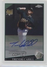 2009 Topps Chrome Rookie Auto Trevor Cahill #224 Auto 0v1