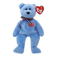 Ty Beanie Baby America (blue) - MWMT, Bear