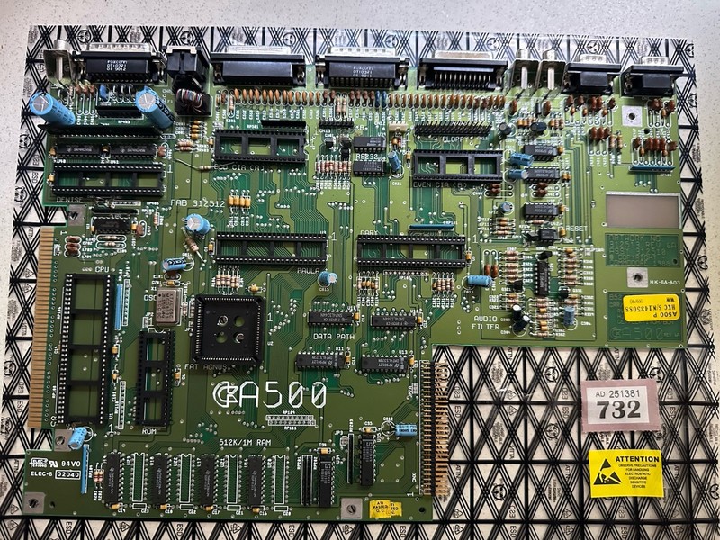 Amiga 500 Rev 6a 1990 Motherboard  Tested Working No Custom Chips Ideal Spare