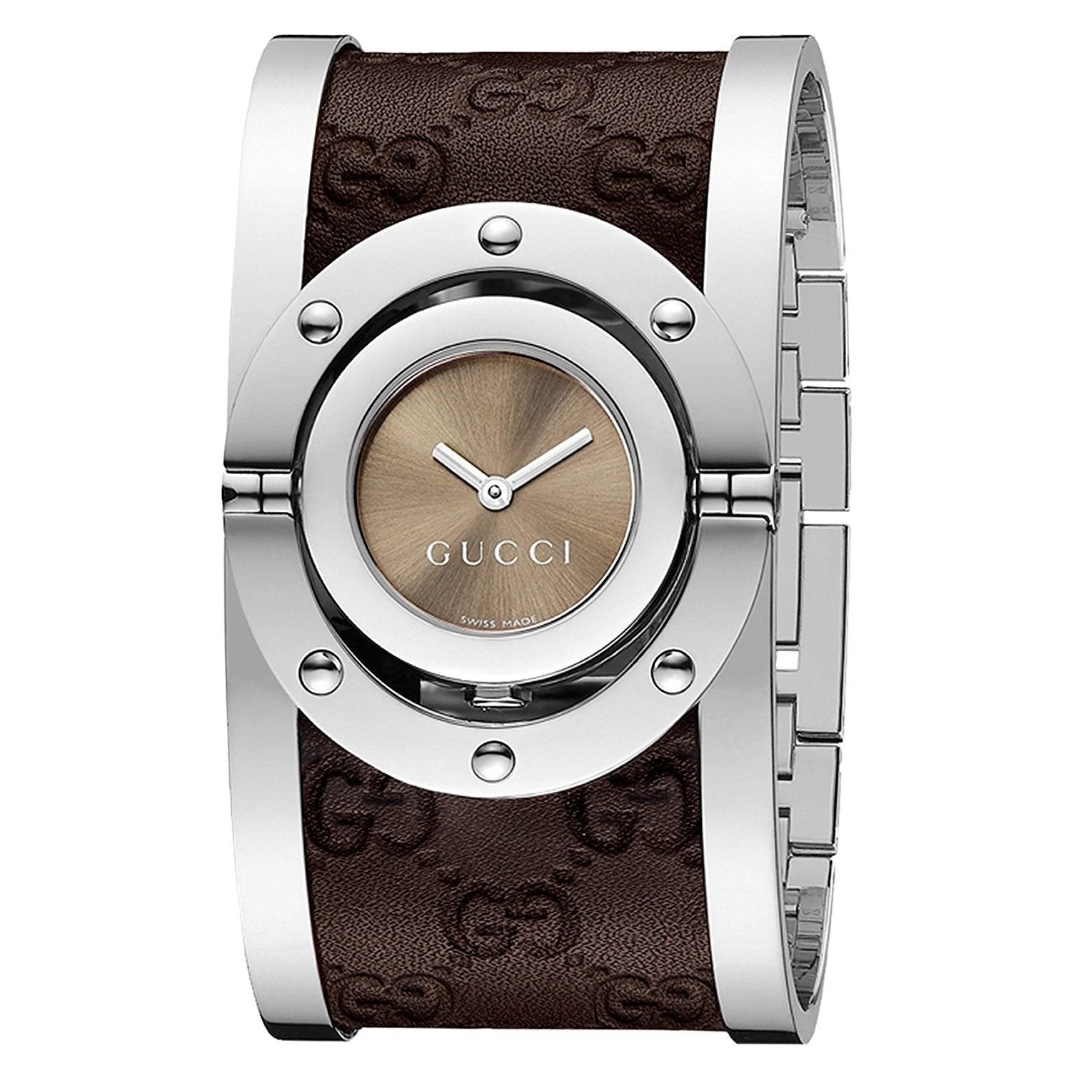 Montre femme Gucci Twirl cadran marron   YA112433