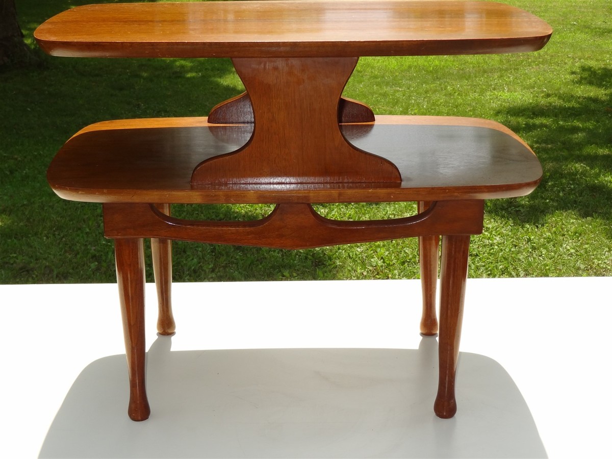 Rare 1960s Mid-Century Walnut Step End Table | eBay