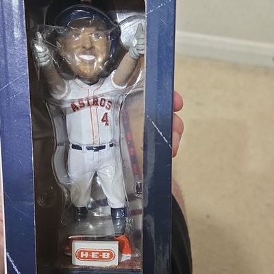 H-E-B Exclusive Houston Astros #4 MLB Baseball Bobblehead Figure in Box Plastic