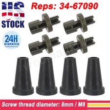 M8 Brake Clutch Cable Adjuster Bolt w Protection Cover For Honda Kawasaki Yamaha