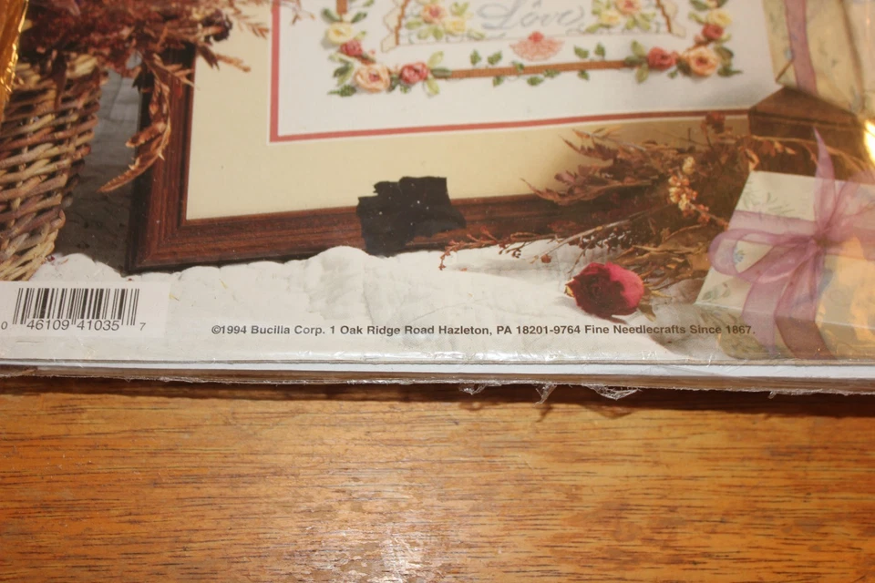 Bucilla Counted Cross Stitch & Ribbon Embroidery Kit ABC Sampler 1994 New Sealed - Image 3 of 4