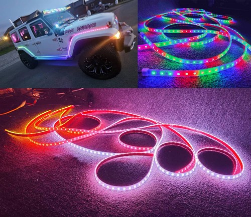 8PCS 1FT Dream Color Custom Spyder Slingshot Hood Light Strips CHASING Bluetooth - Bild 1 von 12