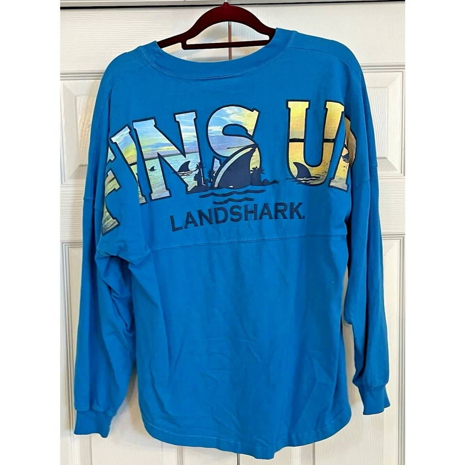 Jersey Spirit FINS UP Landshark Piscina Azul Unisex Manga Larga Relajado Pequeño Foto 4 de 4