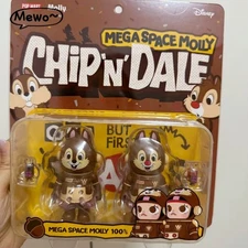 MEGA SPACE MOLLY 100% CHIP 'N' DALE Limited Edition Figure Art Toy Hot Gift
