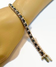 Vintage, Saphir, Diamant, Armband, 14K Gelbgo...