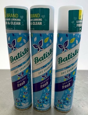 Batiste Fresh Dry Shampoo 6.73fl oz 200ml (pack of 3) -Light & Breezy
