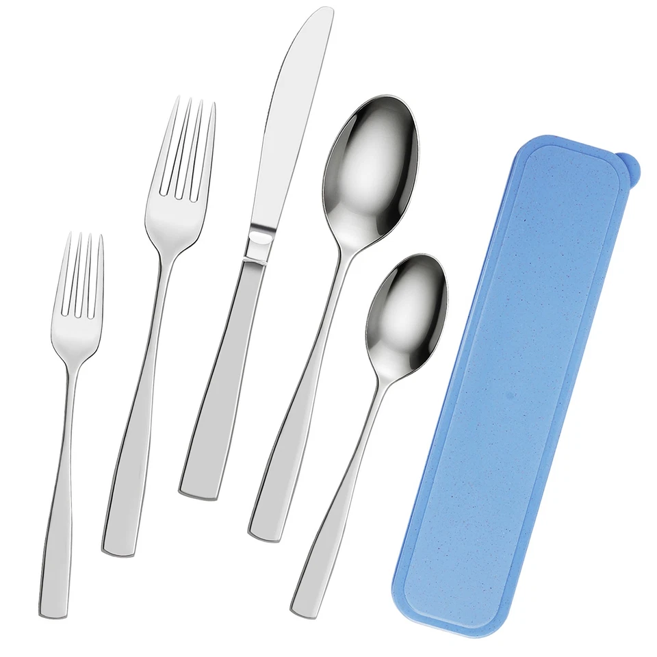 Besteckset Edelstahl mit Etui Besteck Set Reisebesteck To Go campingbesteck - Bild 4 von 4