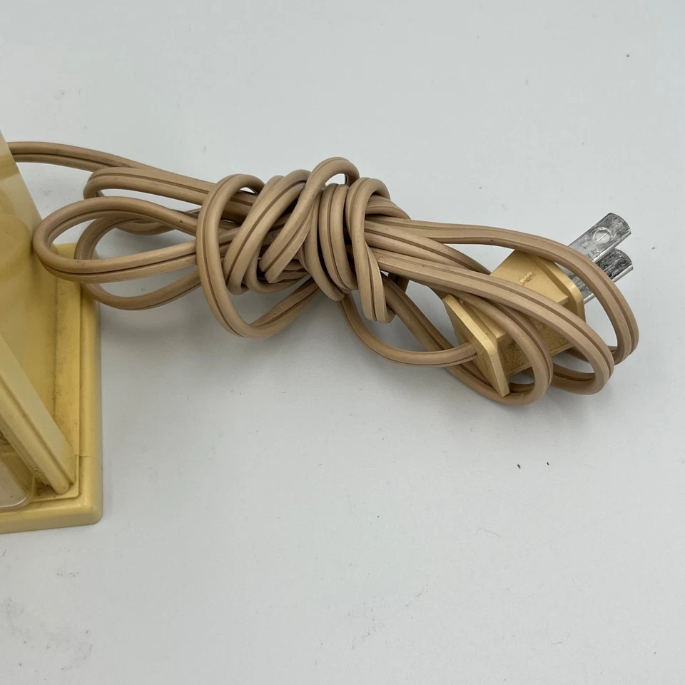 Винтажный Timex электрический будильник ретро цветочный кремовый желтый рабочий - Изображение 3 из 4