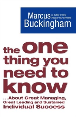 ONE THING YOU NEED TO KNOW by Marcus Buckingham Paperback Self Help Business