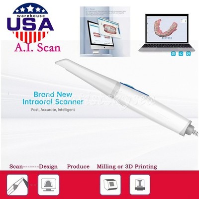 Dental 3D Scanner Lightweight 160g Large Depth Fast Scan 3D Real-time Display