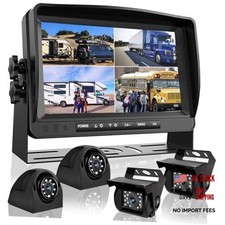 9" Quad Split 1080P Monitor for RV Trailer Backup Camera System