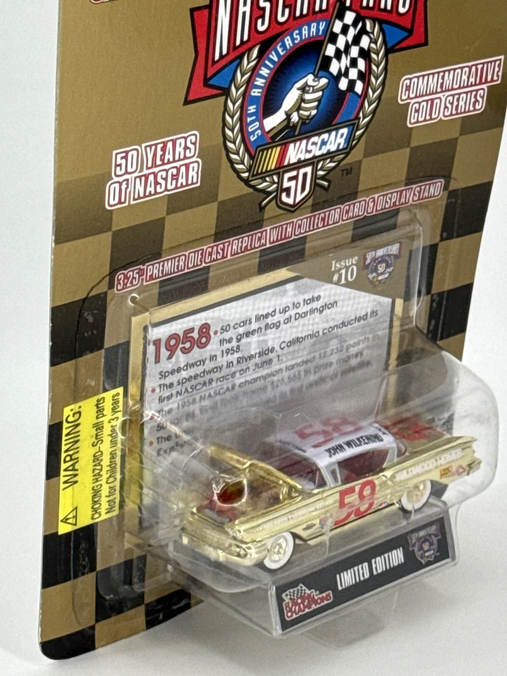 Chevy 1958 Racing Champions NASCAR 50 aniversario dorado #58 edición #10 diecast Foto 4 de 4