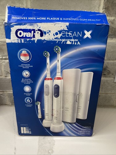 Oral-B Pro Clean X Rechargeable Battery Toothbrush 2pk