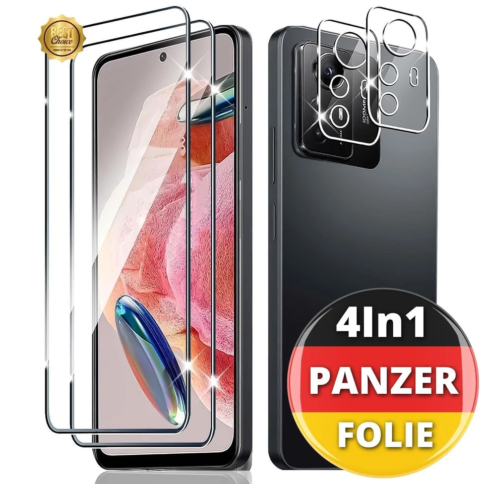 Panzer Display Glas für Xiaomi Redmi Google Pixel Set Kameraschutz Folie 9H Hart - Bild 1 von 4