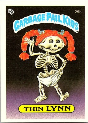 1985 Topps Garbage Pail Kids Series 1 (UK) #29b Thin Lynn