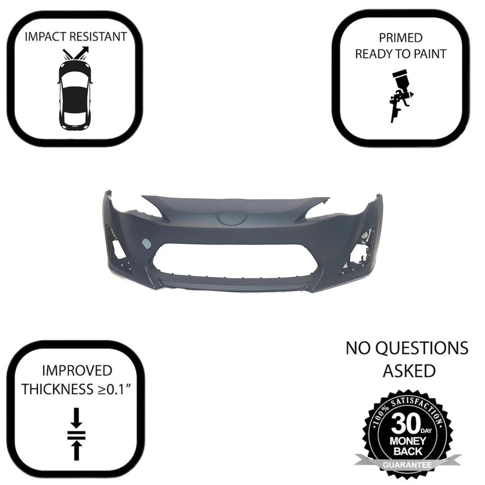 Front Bumper Cover for 2013-2016 Scion FR-S Coupe w/Fog Lamp Holes SU00301484 - Image 3 of 4