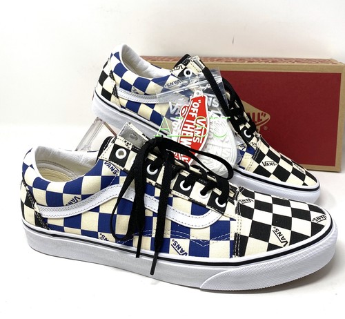 navy check vans