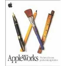 AppleWorks 5.0 PC MAC CD write paint organize data presentation word processor!