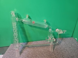 ACE Glass 10/18 & 24/40 Jacketed Vigreux Distilling Head Apparatus 