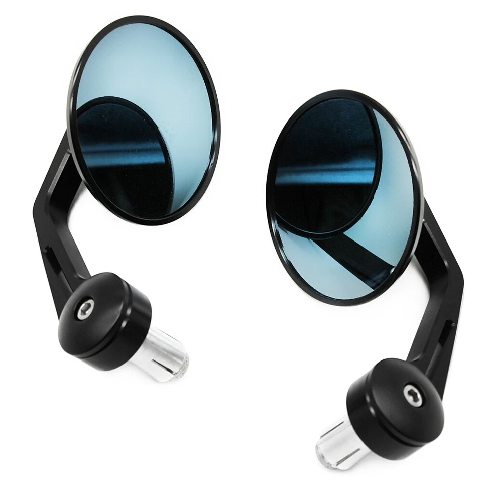 Espejo de extremo de barra redondo retro café negro para RV200 TU250X BOULEVARD GN 125 250 400 Foto 2 de 4