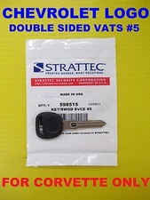NEW SEALED OEM Chevrolet Corvette Double Sided VATS Ignition Chip Key #5 598515